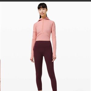 Lululemon pink pastel break a trail 1/2 zip hoodie